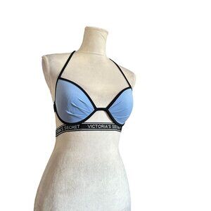 Victoria's Secret Logo Swimsuit The Fabulous Bikini Top 34C-  Padded Beach Glam